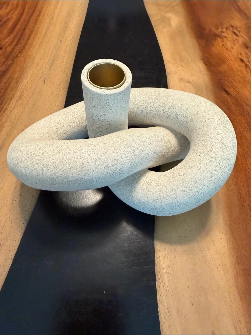 CB2 Ceramic Knot Candle Holder